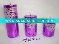 christmas metallic shining candle