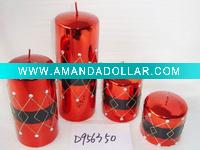 Wholesale christmas metallic shining candle