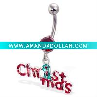 Wholesale Christmas Initial Belly Button Ring,Belly Ring,Body Jewelry C1952