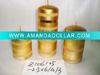 Wholesale christmas matt gold candle,christmas candle,metal decorative candle, candle ornament, craft decoration candle,gift candle