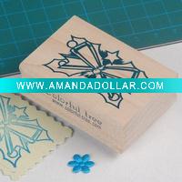Wholesale wooden rubber Christmas stamp
