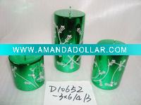 Wholesale art shine pillar candle,christmas candle,metal decorative candle, candle ornament, craft decoration candle,gift candle
