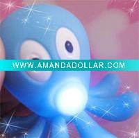 Hot Sale LED sound plastic octopus toy