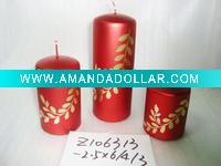 Wholesale christmas matt pillar candle,christmas candle,metal decorative candle, candle ornament, craft decoration candle,gift candle
