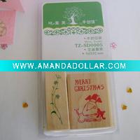 Christmas wooden stamp set