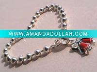 Wholesale HSYBR1938 Latest New Design Christmas Bell Bracelet