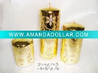 Wholesale classic metal candle,christmas candle,metal decorative candle, candle ornament, craft decoration candle,gift candle