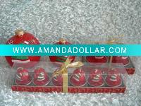 Decorative christmas indoor candle