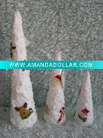 Wholesale Decorative craft christmas snow art candle
