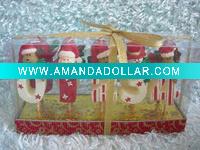 Decorative christmas paraffin wax candle
