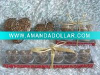 Wholesale Decorative craft christmas heart craft candle
