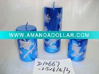 Wholesale christmas metallic shining candle,christmas candle,metal decorative candle, candle ornament, craft decoration candle,gift candle
