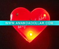Wholesale Gift-flashing pin in heart shape