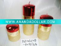 Wholesale christmas metallic shining candle,christmas candle,metal decorative candle, candle ornament, craft decoration candle,gift candle