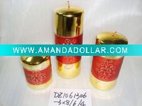 Wholesale christmas metallic shining candle,christmas candle,metal decorative candle, candle ornament, craft decoration candle,gift candle