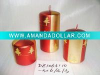 Wholesale christmas metallic shining candle,christmas candle,metal decorative candle, candle ornament, craft decoration candle,gift candle
