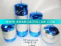 Wholesale christmas metallic shining candle,christmas candle,metal decorative candle, candle ornament, craft decoration candle,gift candle