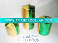 Wholesale christmas metallic shining candle,christmas candle,metal decorative candle, candle ornament, craft decoration candle,gift candle