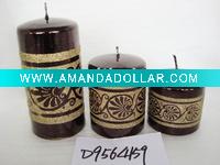 Wholesale christmas metallic shining candle,christmas candle,metal decorative candle, candle ornament, craft decoration candle,gift candle