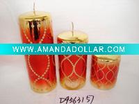 Wholesale christmas metallic shining candle,christmas candle,metal decorative candle, candle ornament, craft decoration candle,gift candle