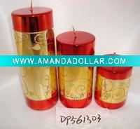 Wholesale christmas metallic shining candle,christmas candle,metal decorative candle, candle ornament, craft decoration candle,gift candle