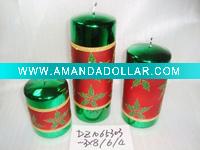 Wholesale christmas metallic shining candle,christmas candle,metal decorative candle, candle ornament, craft decoration candle,gift candle