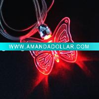 Wholesale LED flashing necklace, more than 10pcs different shape and LED light color available