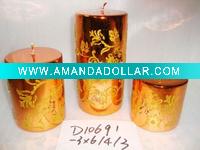 Wholesale christmas metallic shining candle,christmas candle,metal decorative candle, candle ornament, craft decoration candle,gift candle