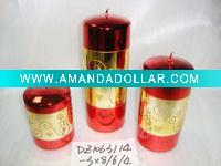 Wholesale christmas metallic shining candle,christmas candle,metal decorative candle, candle ornament, craft decoration candle,gift candle
