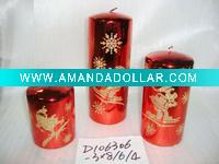 Wholesale hot selling classic xmas candle,christmas candle,metal decorative candle, candle ornament, craft decoration candle,gift candle