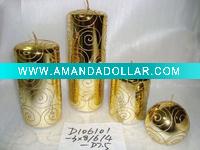 Wholesale hot selling classic xmas candle,christmas candle,metal decorative candle, candle ornament, craft decoration candle,gift candle