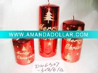 Wholesale hot selling classic xmas candle,christmas candle,metal decorative candle, candle ornament, craft decoration candle,gift candle
