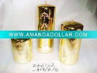 Wholesale hot selling classic xmas candle,christmas candle,metal decorative candle, candle ornament, craft decoration candle,gift candle