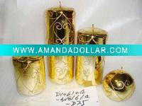 Wholesale christmas classic candle,metal decorative candle, candle ornament, craft decoration candle,gift candle