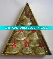 Wholesale gold plastic christmas bell