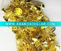 Wholesale Christmas plastic bells beaded chain garland