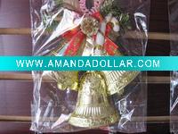 Gold Plastic Christmas Decorative Bell