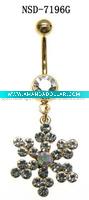 Wholesale NEW STYLE Snowflake FOR Christmas Day belly ring body jewelry jewellery piercing