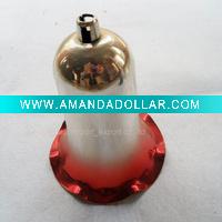 Wholesale Golden Plated Christmas Tinker Bell Jingle bell charms pendants xmas ornament decoration