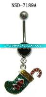 Wholesale Lovely stainless steel Boots Christmas navel belly ring body jewelry/jewellery piercing