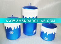 christmas metallic matt candle