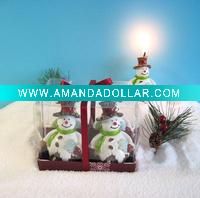 snowman candles