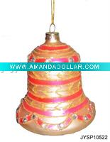 Wholesale christmas glass bell decoration JYSP10522