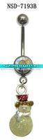 Wholesale Stainless steel snowman for Christmas Day navel belly body jewelry/jewellery piercing