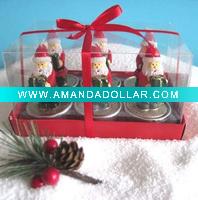 Santa tea light candles