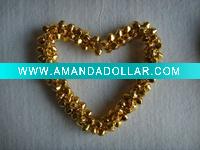 Wholesale metal heart-shaped christmas bell string