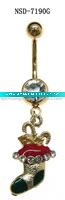 Wholesale NEW STYLE Stainless steel Christmas boots navel belly ring body jewellery/jewelry piercing