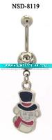 Wholesale Fancy Snowman For Christmas Day Navel rings Stainless steel body jewelry/jewellery piercing