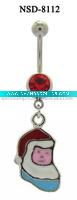 Wholesale HOT SALE!!Father Christmas fancy navel stainless steel belly ring body jewellery/jewelry piercing