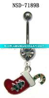 Wholesale Lovely Boots for Christmas Day navel belly ring stainless steel body jewelry/jewellery piercing